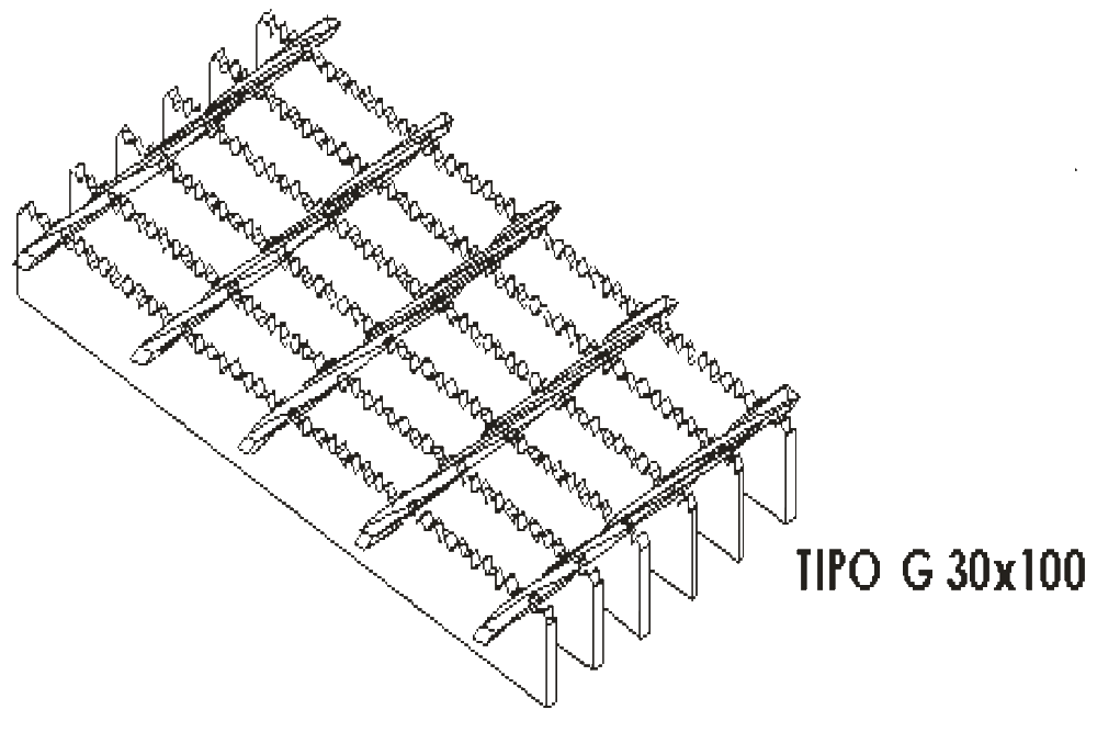 rejilla tipo g 30x100, rejillas metálicas